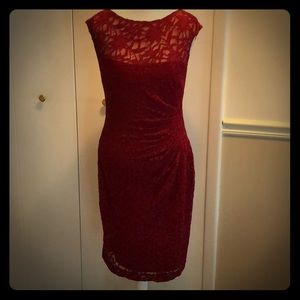 Red lace Ralph Lauren dress